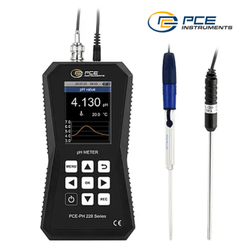PCE PH 228LIQ Portatif pH Metre -2… +20 pH Cam Elektrot ile GLP Veri Yönetimi Türkçe Menü Dili