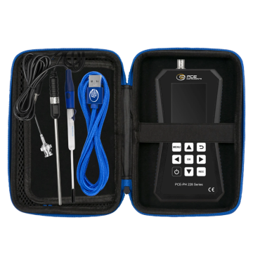 PCE PH 228LIQ Portatif pH Metre -2… +20 pH Cam Elektrot ile GLP Veri Yönetimi Türkçe Menü Dili