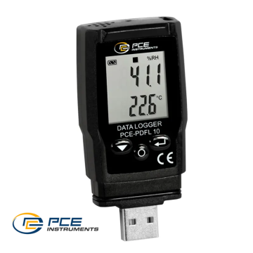 PCE PDFL 10 Sıcaklık Bağıl Nem ve Mutlak Hava Basıncı Ölçer Veri Kaydedici 30... +60 °C / %0... 100 n.o / 700... 1100 hPa