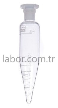 Borucam Petrol Test Tüpü Konik Kapaklı  50 mL