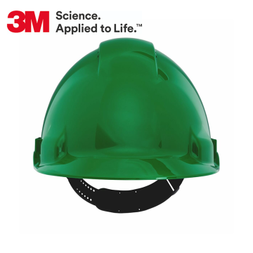 3M™ G3000CUV-GP Baret, Uvicator, Pim Kilitli, Havalandırmalı, Plastik Ter Bantlı, (Yeşil Renkli)