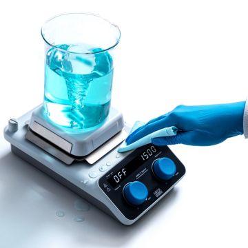 VELP AREC 4 Dijital Semamik Plakalı Isıtıcılı Manyetik Karıştırıcı 100... 1500 rpm / 5 L / RT+... 550 °C