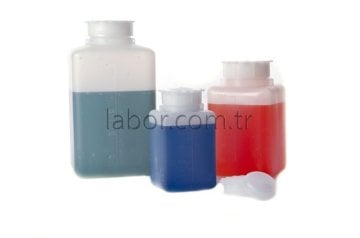 Kartell 1000 ml Kare Plastik Sızdırmaz Vida Kapaklı Şişe