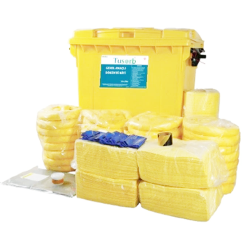 TUSORB KDK-13 Kimyasal Döküntü Kiti (Chemical Spill Kit) Plastik Tekerlekli Konteyner 800 L
