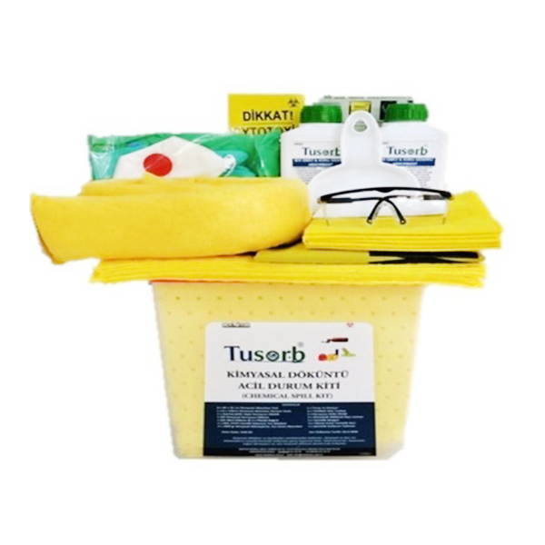 TUSORB KDK-02H Hastanelere Özel Kimyasal Döküntü Acil Durum Kiti (Chemical Spill Kit)