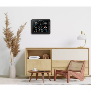 BRESSER 7'si 1 Arada Wi-Fi Işık Yoğunluğu ve UV Ölçer Gelişmiş Profesyonel Hava İstasyonu (Siyah)