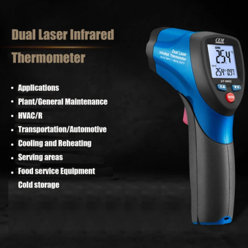 CEM DT-8862 Çift Lazer Hedefleyicili Kızılötesi Termometre -50... 650 °C