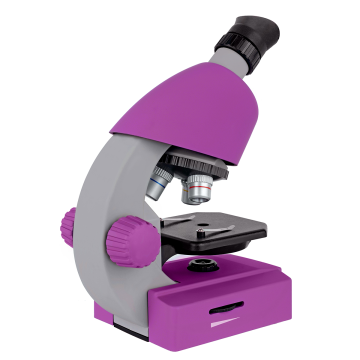 BRESSER Junior 40–640x Monoküler mikroskop Menekşe