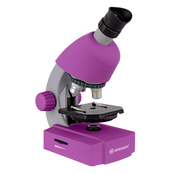 BRESSER Junior 40–640x Monoküler mikroskop Menekşe