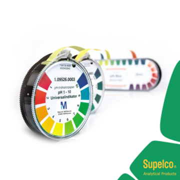 Merck 109557 pH-indicator paper pH 6.4 - 8.0 Special indicator Roll (4.8 m) with colour scale pH 6.4 - 6.7 - 7.0 - 7.2 - 7.5 - 7.7 - 8.0 - >8.0 3 Rolls / Fibre case