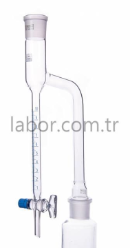 Borucam Ksilol Ölçü Tüpü Cam Musluklu 10 ml