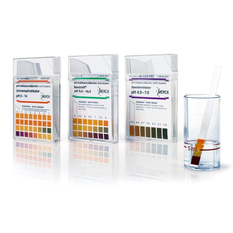 Merck 109533 pH-İndikatör Şeritleri non-bleeding pH 5.0 - 5.5 - 6.0 - 6.5 - 7.0 - 7.5 - 8.0 - 8.5 - 9.0 - 9.5 - 10.0 MQuant® 1 Kutu