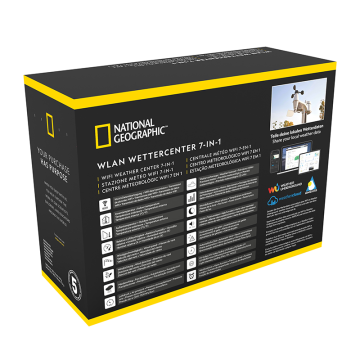 NATIONAL GEOGRAPHIC 7'si 1 Arada Gelişmiş Hava İstasyonu - Sensörlü - WiFi - Renkli Ekran - (Beyaz)