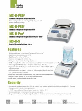 DLAB MS-H-S Isıtıcılı Manyetik Karıştırıcı  0... 1.500 rpm / RT... 340 ℃ / 20 L