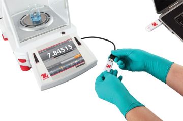 OHAUS EX225D/AD Semi Mikro Terazi 120/220 gr / 0.01/0.1 mg İyonlaştırıcı ile