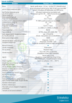 SI Analytics Titratör TitroLine® 7750 Potansiyometri ve KF için Değiştirilebilir Başlıklı