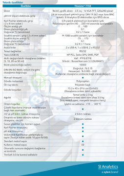 SI Analytics Titratör TitroLine® 7750 Potansiyometri ve KF Temel Ünite