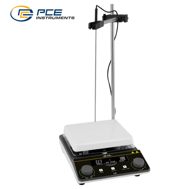 PCE MSR 30 Isıtıcılı Manyetik Karıştırıcı 100... 1.600 rpm / RT... + 300 °C / 5 L / 1 dk... 99 saat 59 dk / 155 x 155 mm