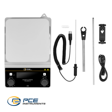 PCE MSR 45 Isıtıcılı Manyetik Karıştırıcı 100... 2000 rpm / RT... + 350 °C / 20 L / 1 dk... 99 saat 59 dk / 170 x 170 mm