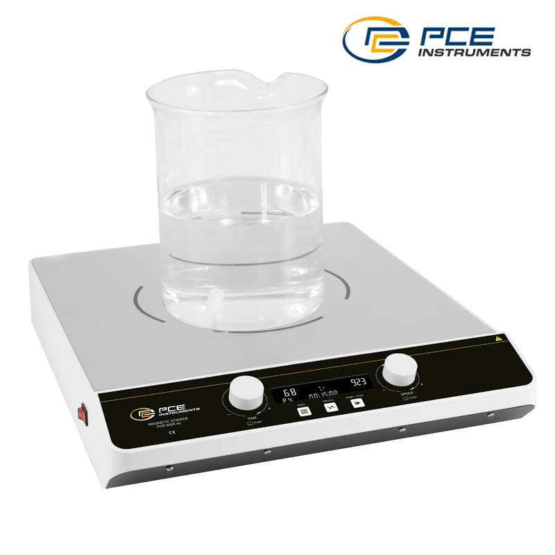 PCE MSR 40 Manyetik Karıştırıcı 50... 1000 rpm / 50 L / 10.000 mPa·s / 1 saniye ile 99 saat 59 dakika / 392 x 396 mm