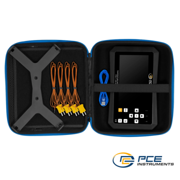 PCE T 1220 12 Kanallı Termometre Data Logger -200... + 1800 °C | 10.000.000 Veri Saklama, Desteklenen Termokupl Tipleri: K, J, S, R, E, T, N, B Yazılım Dahil