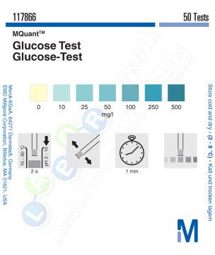 Merck 117866 Glikoz Testi Kolorimetrik 10 - 25 - 50 - 100 - 250 - 500 Mg/L Glikoz Mquant™