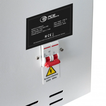 PCE MOV 500 Mufla Fırını (Kül Fırını) RT+20... 1700 °C / Hazne Boyutu: 250 x 320 x 250 mm (G x D x Y)