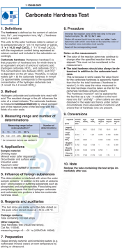 Merck 110648 Karbonat Sertliği Testi Kolorimetrik  4 - 8 - 12 - 16 - 24°D Mquant™