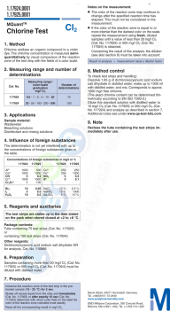 Merck 117924 Klor Testi Kolorimetrik 0 - 25 - 50 - 100 - 200 - 500 Mg/L Cl2 Mquant™