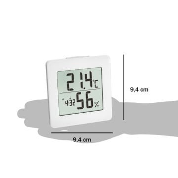 TFA 30.5033.02 Dijital Sıcaklık ve Nem Ölçer 0... +50 °C / 20...90% RH Saat ve Tarih, Erteleme Fonksiyonlu Alarm