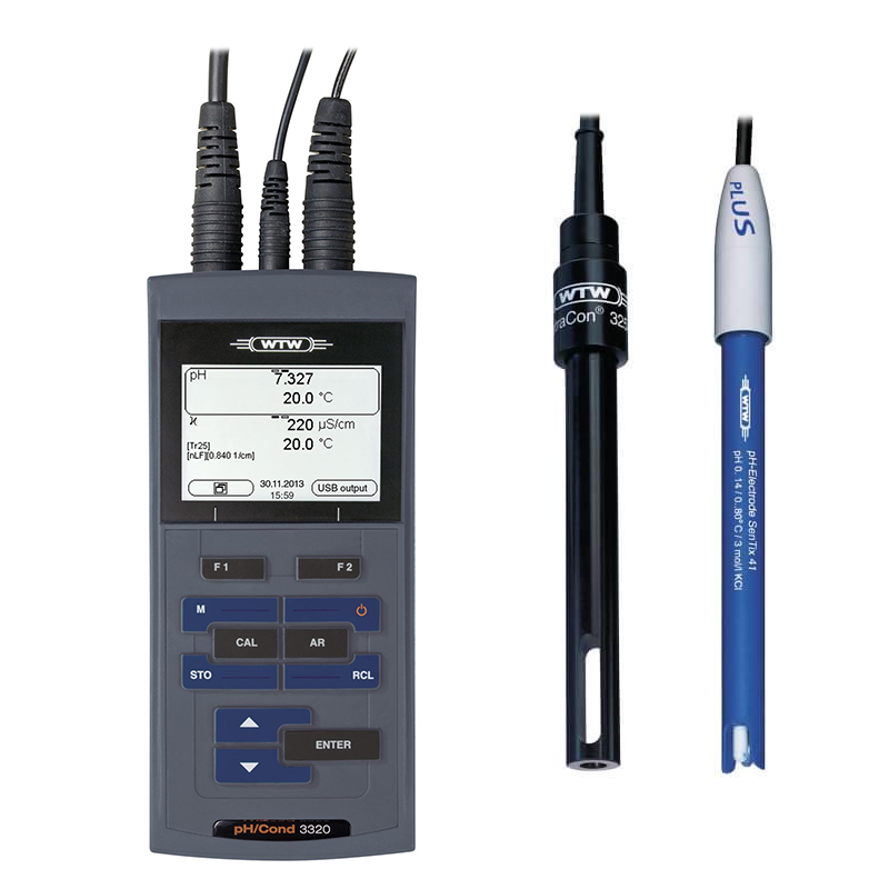 WTW ProfiLine pH/Cond 3320 Portatif pH, İletkenlik Ölçer SET 2  SenTix 41 / TetraCon 325 İle  -2,000... 19.999 pH / ±2500 mV / -5 °C... 105,0 °C