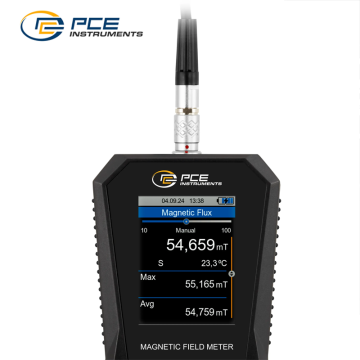 PCE MFM 3800 EMF Ölçer Gaussmetre, Ölçüm Yönü: Enine (transversal) / Manyetik Akı DC: ± 3500 mT / Manyetik Akı AC: 0,4... 3500 mT / Birimler: µT, mT, G, A/m, Oe, WB/m², A/cm
