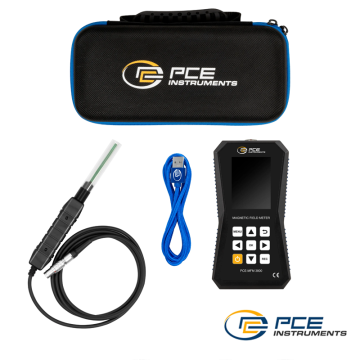 PCE MFM 3800 EMF Ölçer Gaussmetre, Ölçüm Yönü: Enine (transversal) / Manyetik Akı DC: ± 3500 mT / Manyetik Akı AC: 0,4... 3500 mT / Birimler: µT, mT, G, A/m, Oe, WB/m², A/cm