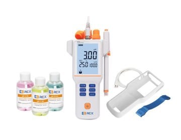 REX PH310F Portatif pH Metre -2.00 ila 20.00 Ph & -5 ila 110 ºC GLP özellikli E-301-QC elektrod ve taşıma çantası ile