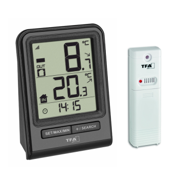 TFA 30.3063.01 'Prısma' Wireless Termometre  -10... +60 °C   -40… +60 °C