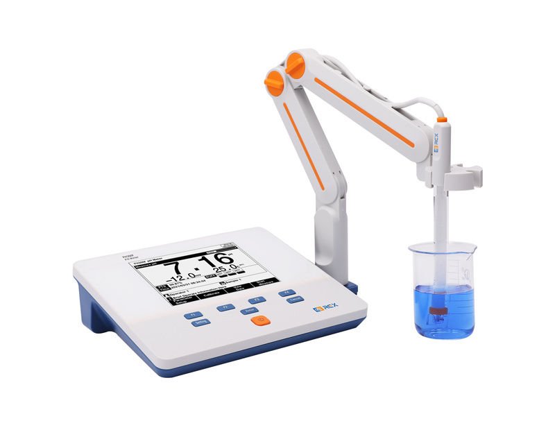 REX PH300F Masaüstü pH Metre -2.00 ila 20.00 Ph & -5 ila 110 ºC GLP özellikli E-301-QC elektrod ve stand dahil