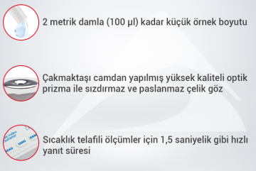 HANNA HI 96800 Dijital Refraktometre Refraktif İndeks ve Brix Ölçer nD: 1.3300... 1.5080 / nD20: 1.3330.... .5040 / % Brix: 0.0... 85.0 / Sıcaklık: 0.0... 80.0 °C