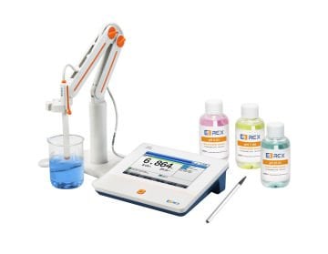 REX PH500T Masaüstü pH Metre -2.00... 20.000 pH & ORP / -10... 110 ºC GLP Özellikli, Dokunmatik Ekranlı, E-301-QC Elektrod ve Stand Dahil