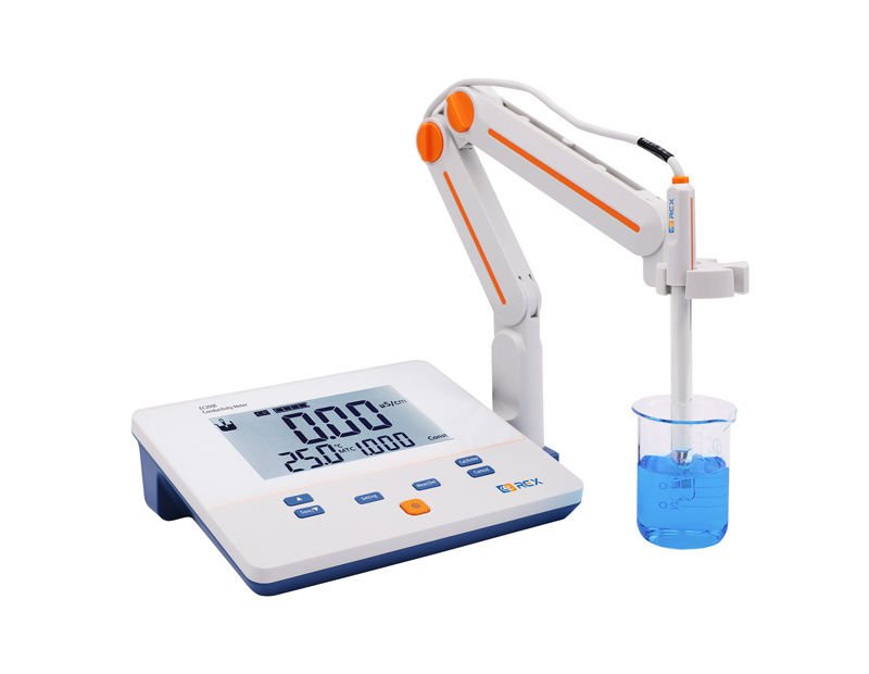 REX EC200E Masaüstü İletkenlik Ölçer 0.00 μS/cm... 200 mS/cm ve -5... 110 ºC DJS-1VTC EC Elektrod ve Stand Dahil
