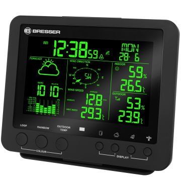 BRESSER 5-in-1 Profesyonel Meteoroloji İstasyonu Renk Değiştiren Ekranlı