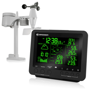 BRESSER 5-in-1 Profesyonel Meteoroloji İstasyonu Renk Değiştiren Ekranlı