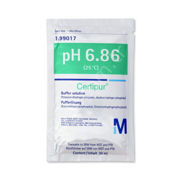 Merck 199017 (Potassium Dihydrogen pHospHate,Di-Sodium Hydrogen pHopHate) Tracable To Srm From Nıst And Ptb pH 6.86 (25°C) Certipur®  30 X 30 ml