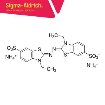 Sigma-Aldrich A1888 2,2′-Azino-bis(3-ethylbenzothiazoline-6-sulfonic acid) diammonium salt ≥98% (HPLC) CAS No.: 30931-67-0 1 gr