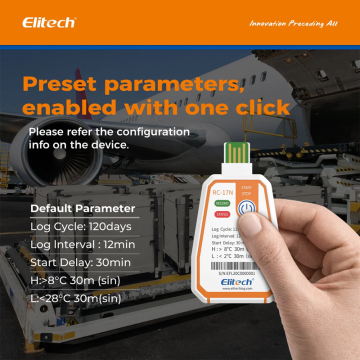 Elitech RC-17N USB/NFC PDF Tek Kullanımlık Veri Kaydedici -30 °C ~ 70 °C