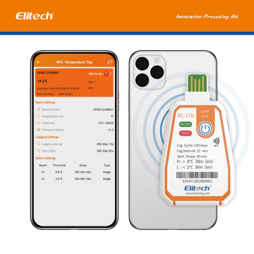 Elitech RC-17N USB/NFC PDF Tek Kullanımlık Veri Kaydedici -30 °C ~ 70 °C