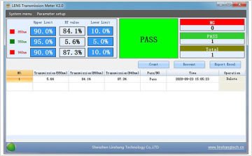 Linshang Technology LS108D Mercek Geçirgenlik Ölçer IR 850 nm/940 nm, VLT 550 nm