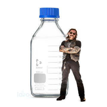 Duran® Original Cam Şişe GL 45 500 mL Tüm bileşenler 121 °C'de tamamen otoklavlanabilir