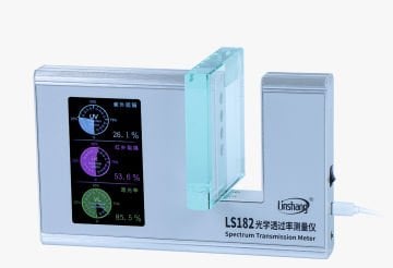 Linshang Technology LS182 Spektrum İletkenlik ölçer UV 365 nm, IR 940 nm, 1400 nm, Tam IR, TSER ve SHGC, VL 380-760 nm