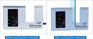 Linshang Technology LS182 Spektrum İletkenlik ölçer UV 365 nm, IR 940 nm, 1400 nm, Tam IR, TSER ve SHGC, VL 380-760 nm