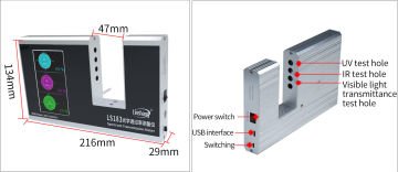 Linshang Technology LS183 Spektrum İletkenlik ölçer UV 365 nm, IR 940 nm, VL 380-760 nm